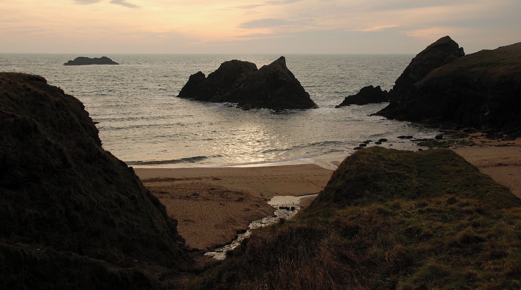 The beach at Soar Mill Cove, near Salcombe in South Devon, UK.