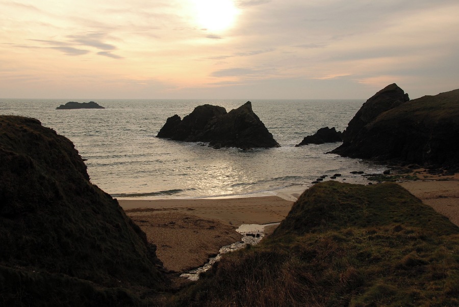 The beach at Soar Mill Cove, near Salcombe in South Devon, UK.