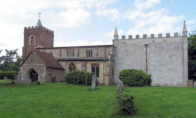 St Mary Magdalene parish church, Great Offley, Hertfordshire, seen from the south