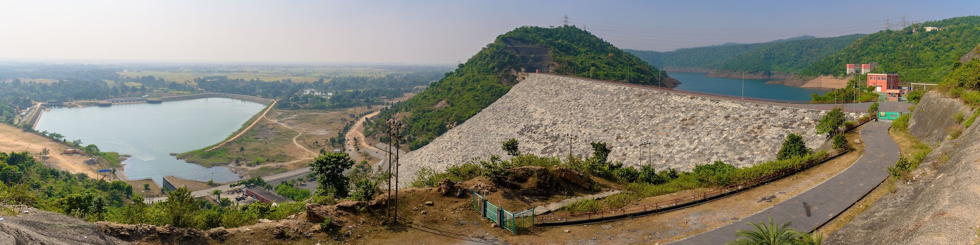 Panoramic View of both Lower Dam and Upper Dam at Ajodhya Hills, Purulia.