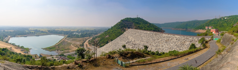 Panoramic View of both Lower Dam and Upper Dam at Ajodhya Hills, Purulia.