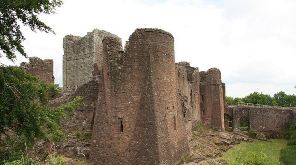Goodrich Castle Great medieval castle above the River Wye, severely damaged by Parliamentarian mortar fire in 1646