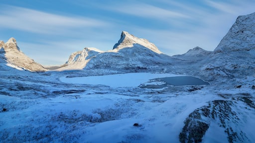Trollstigen in winter, Rauma, Norway