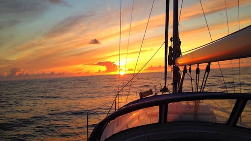 Sailing from Denmark to Norway