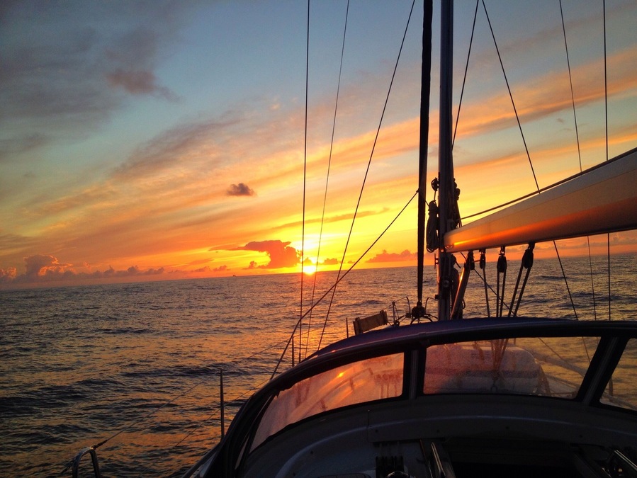 Sailing from Denmark to Norway