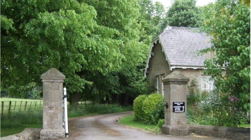 Lodge gates, Westholme Hall Off B6274 near Winston Station.