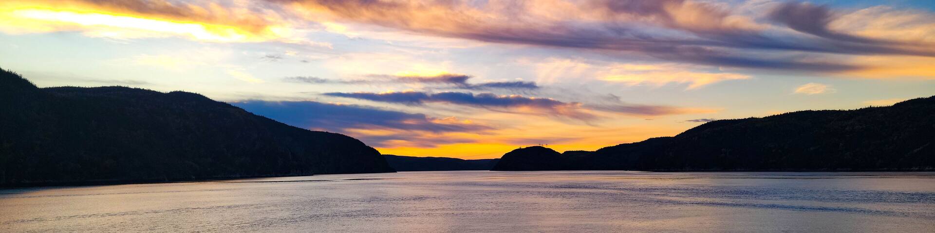 Tadoussac, Québec, Canada: Sunset at the mouth of the Saguenay Fjord