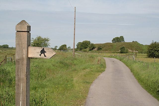Fingerpost near Blackbrook There appear to be some strange-shaped walkers round here!