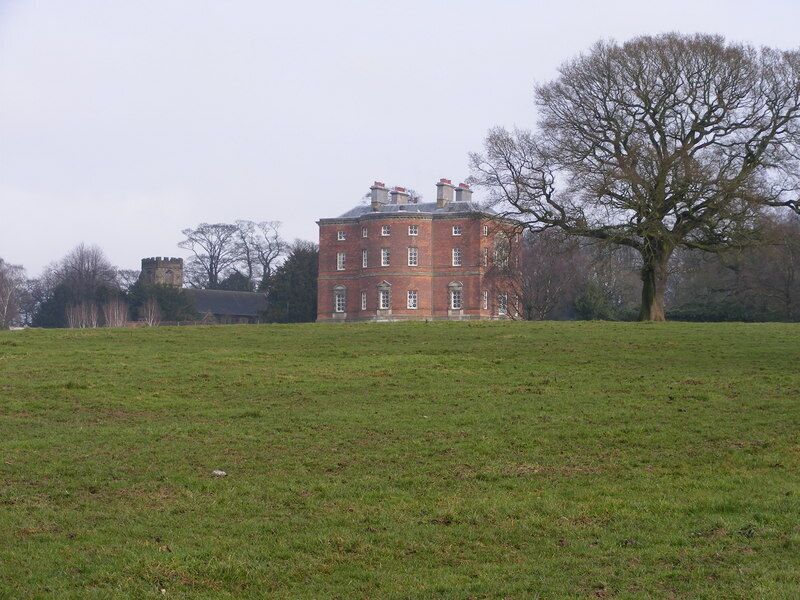 View to the Hall and Church The view to Barlaston Hall and Church near Barlaston Village and the Wedgwood Visitor Centre.