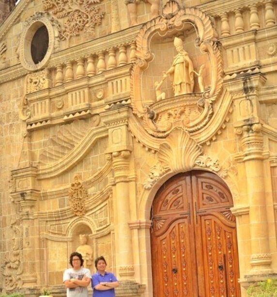 the beautiful facade of the UNESCO heritage church of Miagao