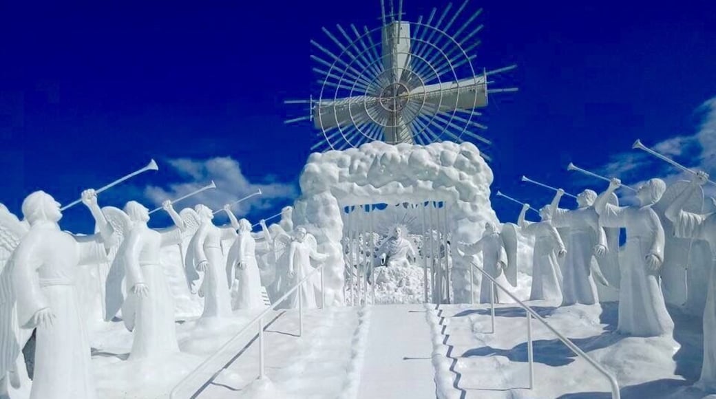 Garin Farm Pilgrimage site since it has life-size statues depicting various scenes from the Bible. #BVSBlue you'll find some reproductions of Biblical scenes with life-size statues. On the top you'll find yourself in some sort of a reproduction of heaven, with angels and the saints and the Holy Trinity. Garin Farm is one relaxing place to visit when you are in Iloilo Province. Near the farm, you might as well drop by the Church of San Joaquin ... the only church in the Philippines with bass reliefs of military motif (depicting the Battle of Tetuan) on its facade. Highly recommended!