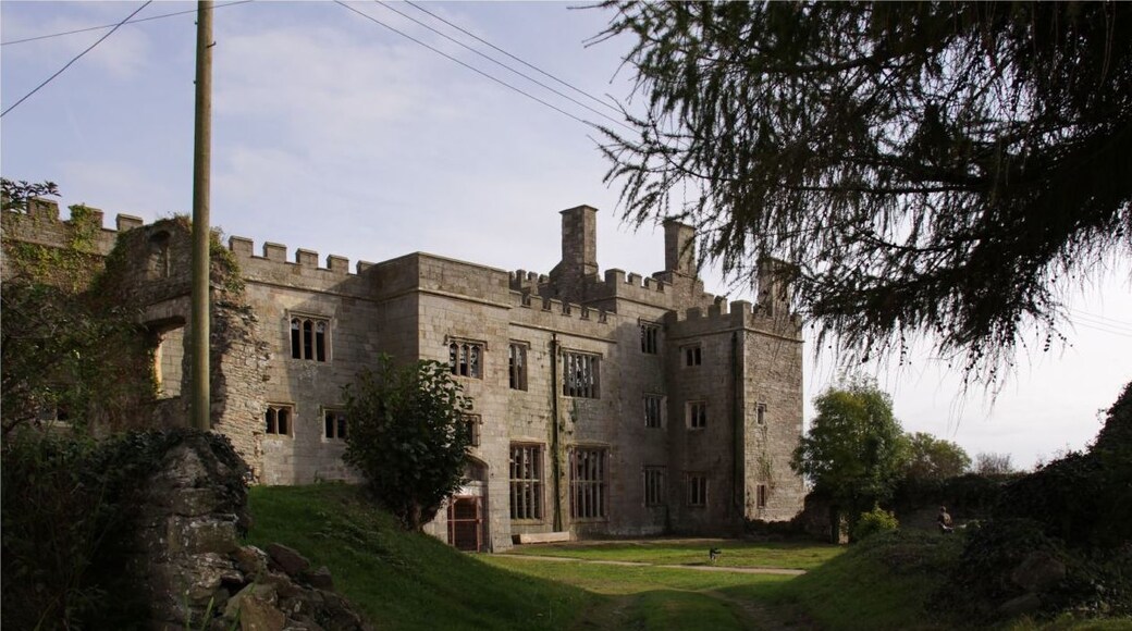 The once grand mansion house built within the walls of the castle.