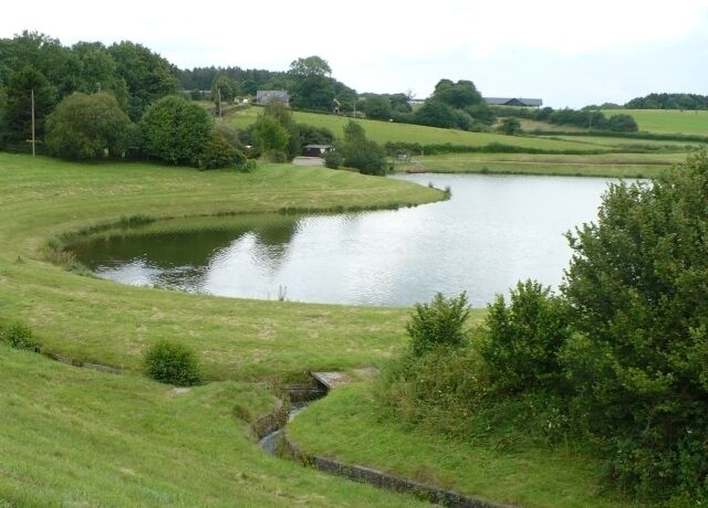 Ynysyfro Reservoir The lower Ynysyfro reservoir showing a golf course and club house at the upper right.