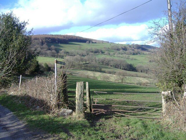 Craig-y-Merchant With Twmbarlwym hill, on the horizon.