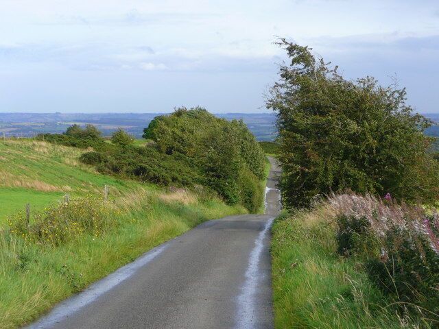 Claypit Lane Heading east, downhill, from Loads Head towards Holymoorside.
