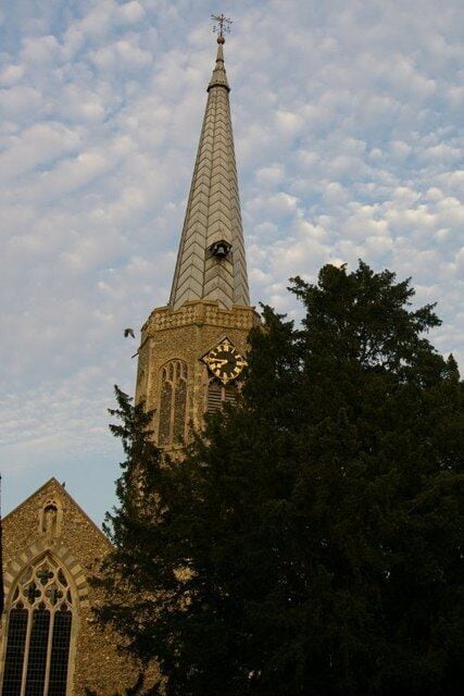 Spire of All Saints' parish church, Wickham Market, Suffolk