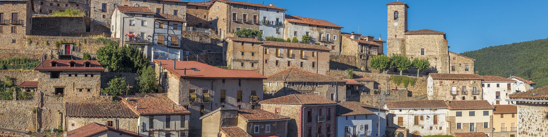 Panoramic View of Villoslada de Cameros, La Rioja, Spain