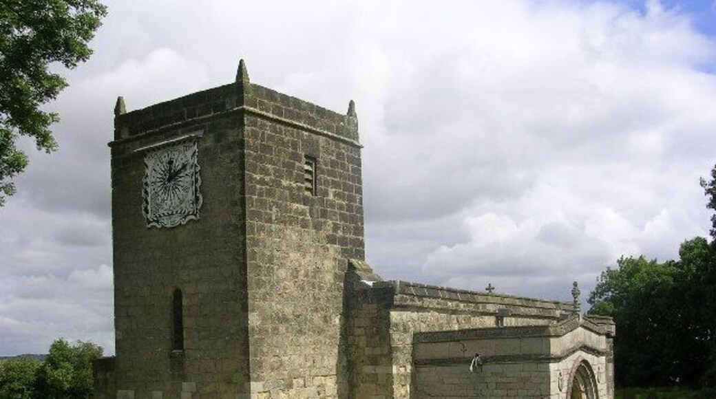 St Mary's Church, Fridaythorpe, East Riding of Yorkshire, England. The exquisitely beautiful little church of St Mary's in Fridaythorpe. Note the very unusual clockface, allegedly copied from one on a French chateau.
