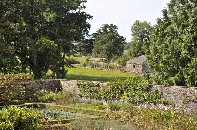 Across the kitchen garden - Aberglasney House