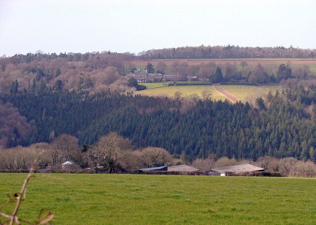 Nant-y-lledfron, Clydau The mansion in the distance is Ffynnone (SN2438).