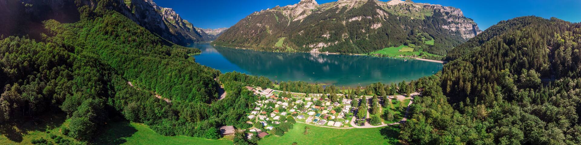 Klontalersee in canton Glarus, Switzerland, Europe.