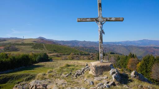 Cross at the Mezilhac Pass, Ardeche, France