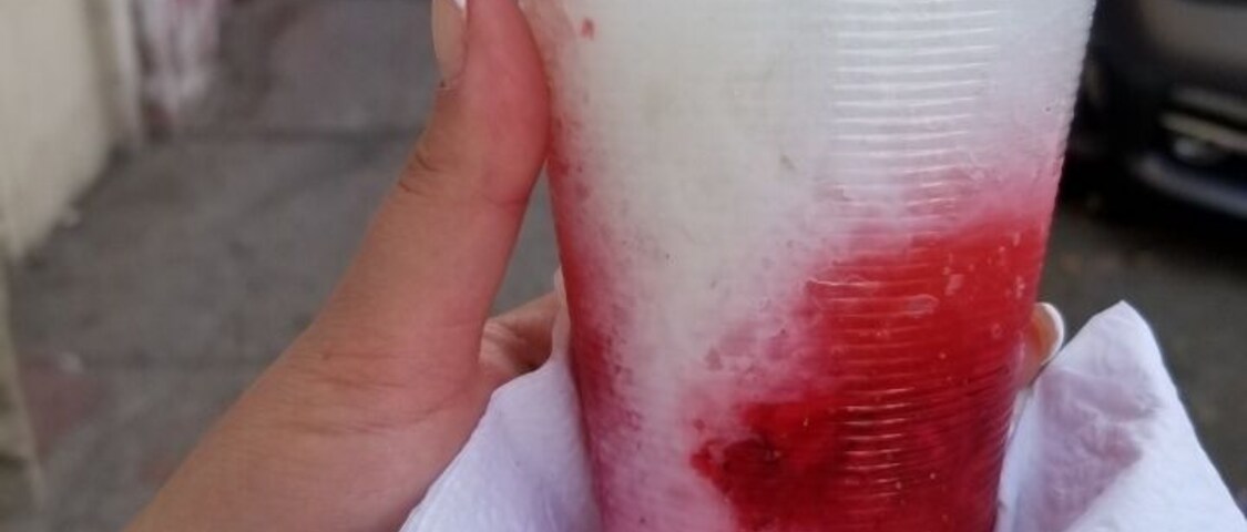 Rasapdo shaved ice strawberry with coconut #lifeatexpedia