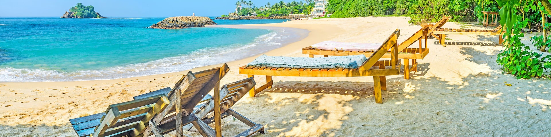 Panorama with beach chairs
