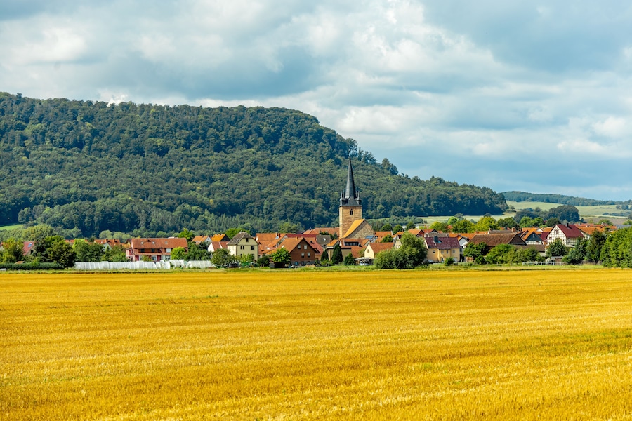 Unterwegs mit dem Fahrrad auf einen Teil der Werratal-Radweg Etappe von der Hörschel bei Eisenach bishin nach Eschwege - Thüringen - Deutschland
