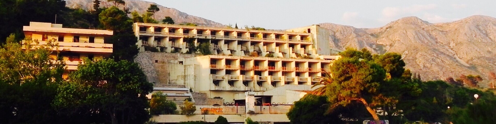 Abandoned hotels in Kupari, near the Dubrovnik.