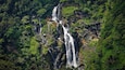 Beautiful waterfalls visible from the Mahatma Gandhi Jog Falls Power House at Shimoga, Karnataka state, India.