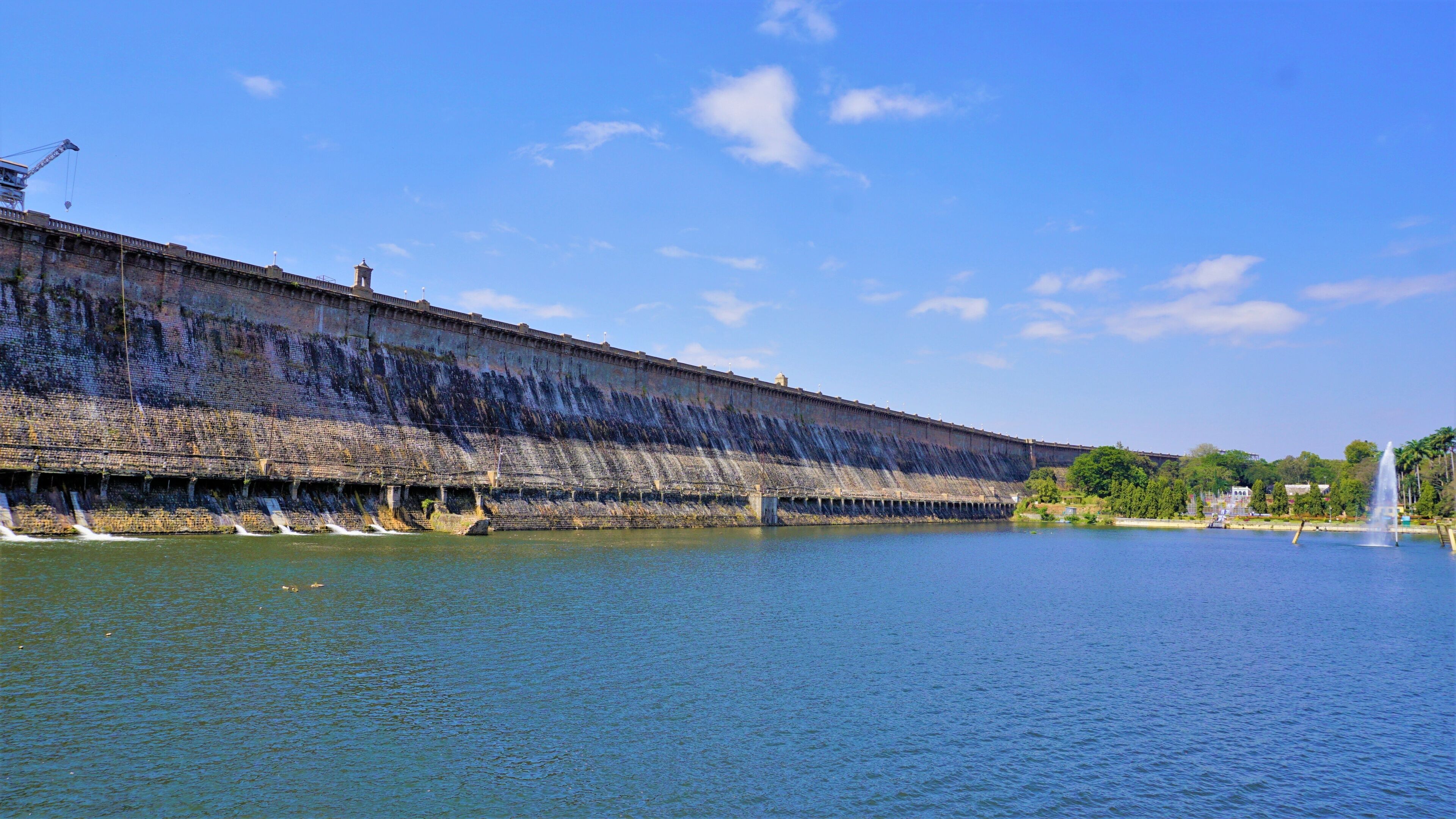 Beautiful landscape view of KRS Dam view from Brindavan Gardens. Perfect picnic spot or weekend gateway for people of Bangalore, Mysore