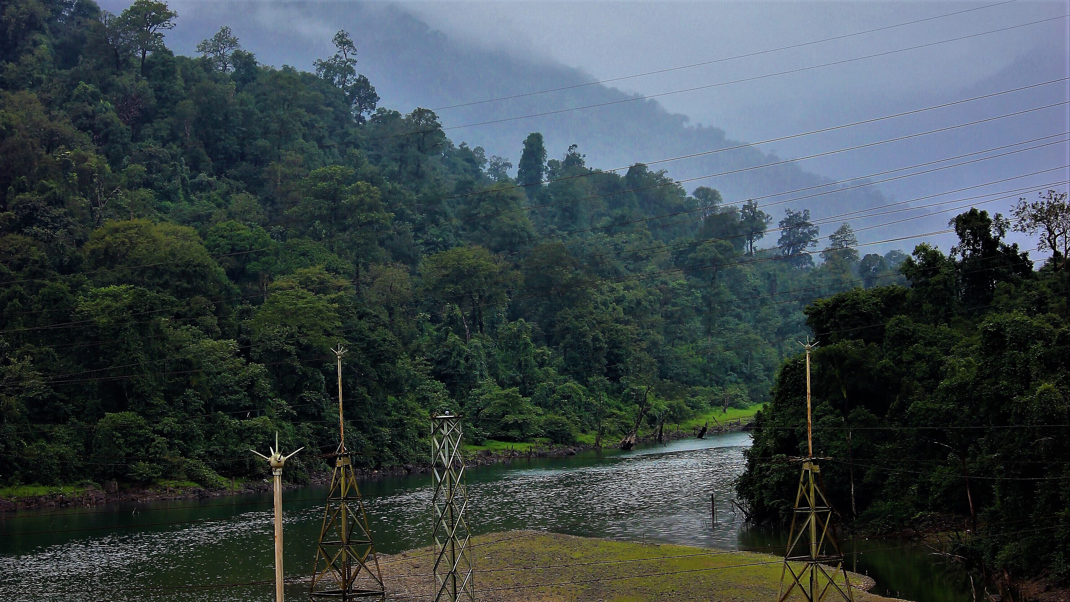 The calm waters after the rush driving the water turbines...
