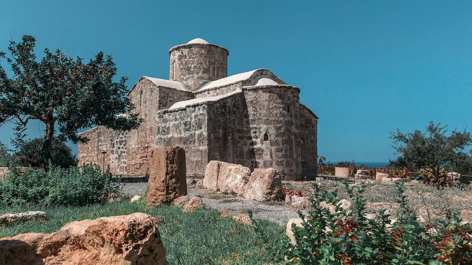 Northern Cyprus an open-air museum. Panayia Pergaminiotissa Church, a Byzantine church, dating from the 11th century