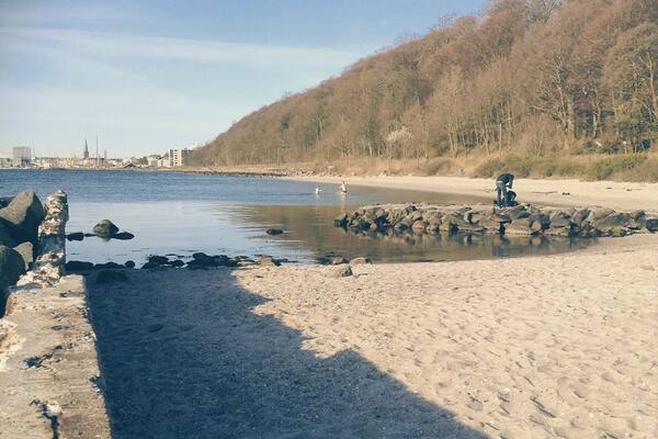 Had a nice morning here on the almost empty beach before school last week :) from here you can see the new beautiful buildings in Aarhus harbor, the sea - obviously, and the Forrest right behind you (which will be very green very soon) :) have an awsome day y'all