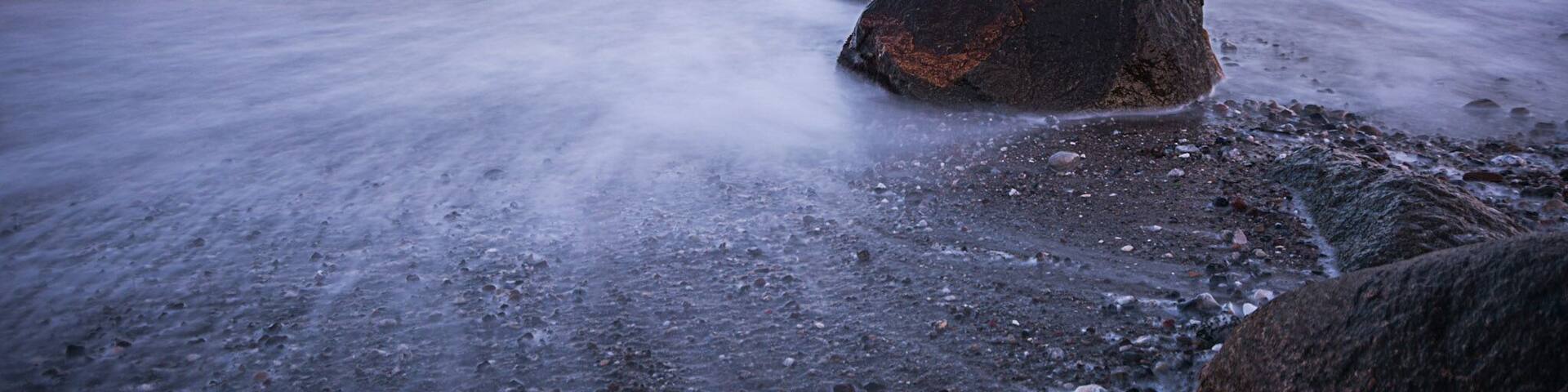 Sunset at Moesgaard beach