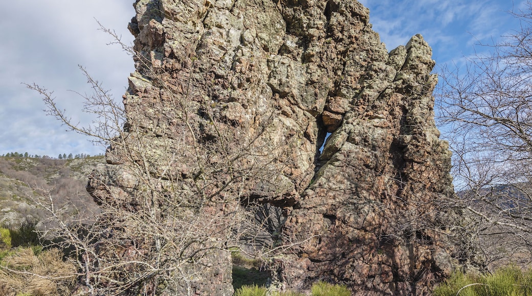 A rock with a door. Haut-Languedoc Regional Natural Park, commune of Rosis, Hรฉrault, France