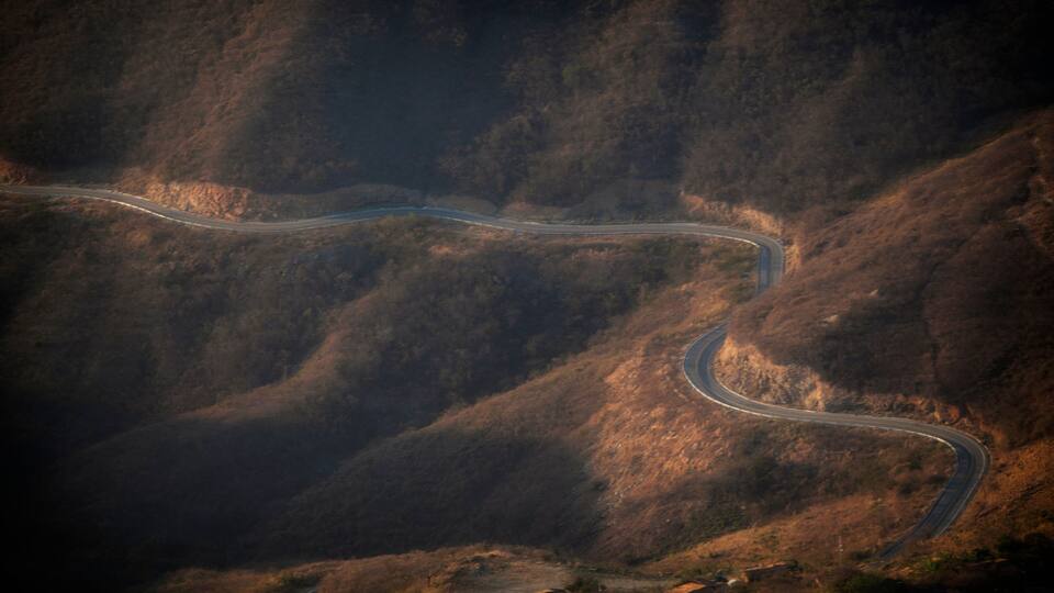 road on top of guaramiranga mountain, ceara, brazil