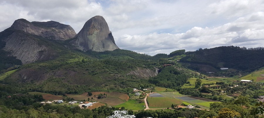 Panorama of the mountains of the Pedra Azul region, in the countryside of Espirito Santo state, Brazil.