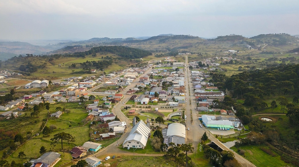 Urupema - SC. Aerial view of Urupema city - Serra de Santa Catarina region - Brazil