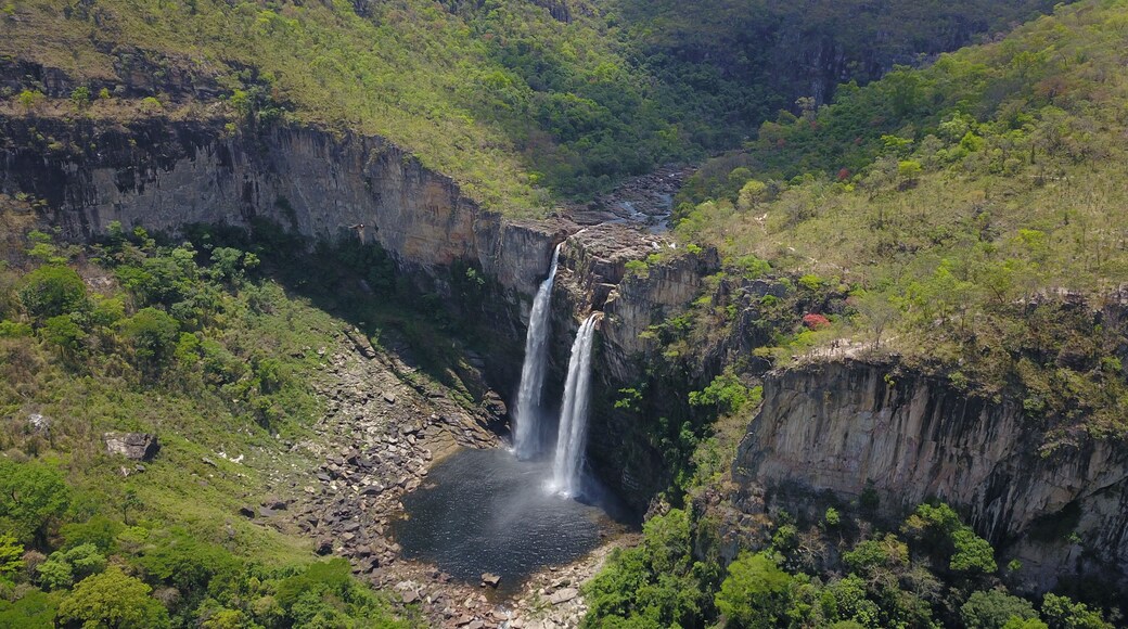 Cachoeira dos Saltos, Parque Nacional Chapada dos Veadeiros, Goiás, Brasil.