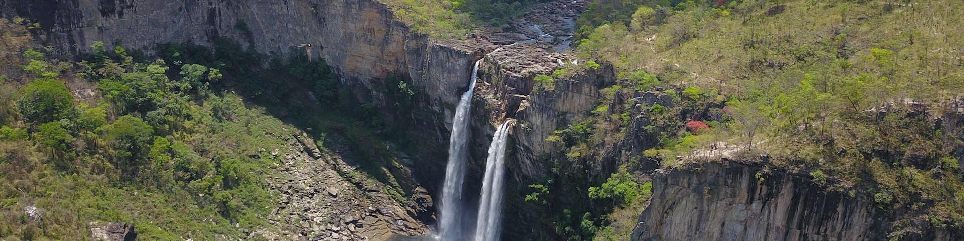 Cachoeira dos Saltos, Parque Nacional Chapada dos Veadeiros, Goiás, Brasil.