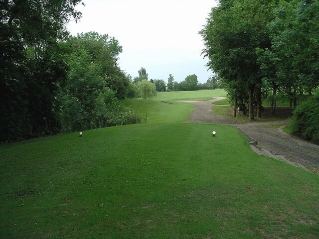 The 8th tee, Ormonde Fields golf course. First opened in 1906, Ormonde Fields is an 18 hole parkland course with undulating fairways and natural hazards.