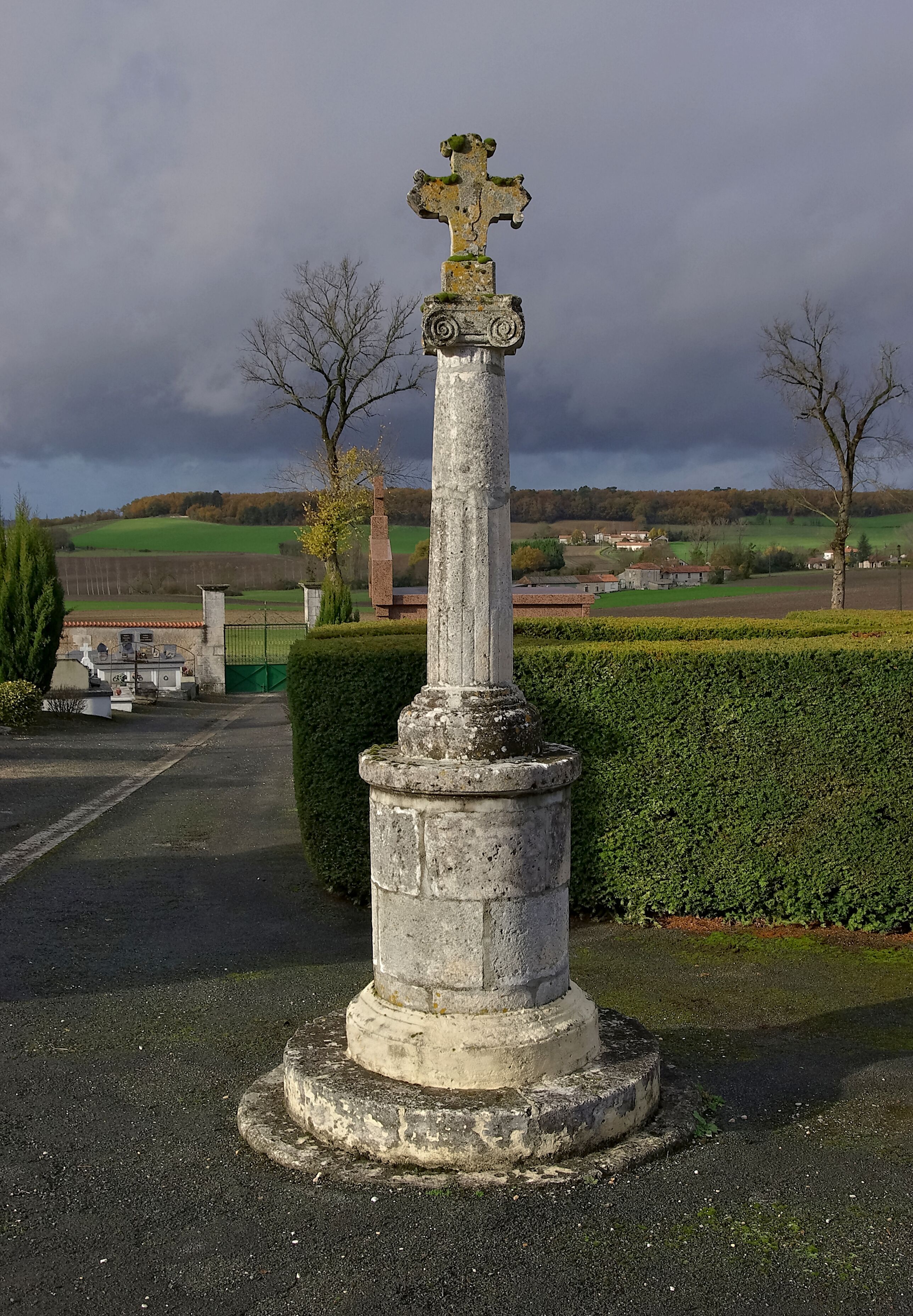 Cemetery cross, Saint-Séverin, Charente, France