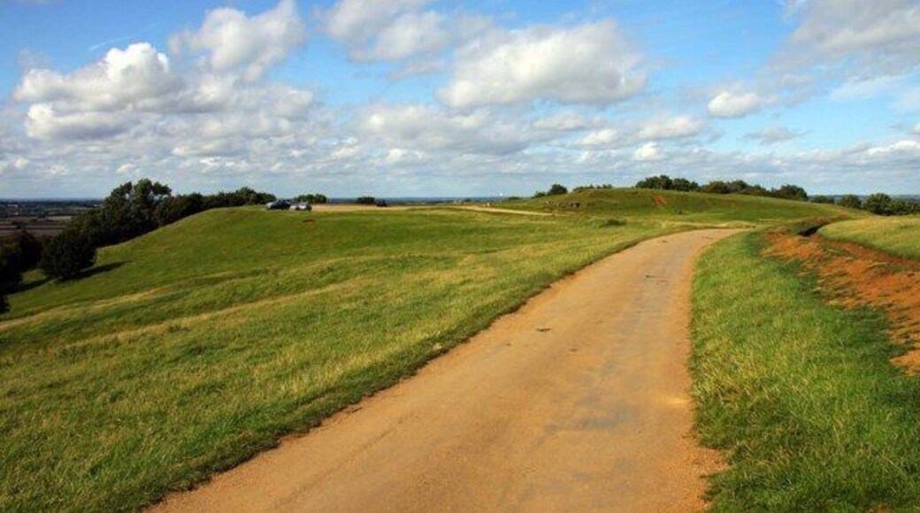 The road on top of the Burton Dassett Hills