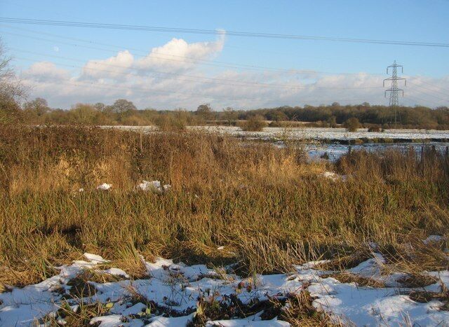 Floods Farm Looking across the river Loddon from Longbridge Mil car park.