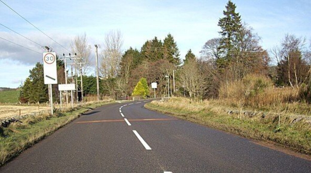 100m from Torphins On B993 to the south of the village.
