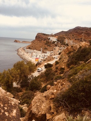 Climbed the mountain to reach a secret place i used to hid in when little. A beautiful view over the village of Qurbus 🌸