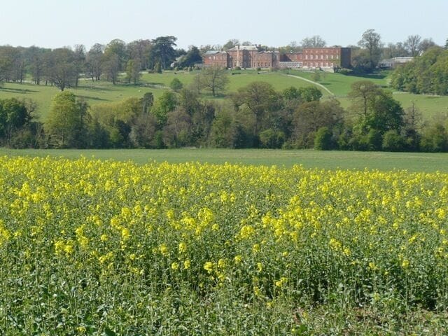 Fields on Hoton Hills, southeast of Stanford Hall