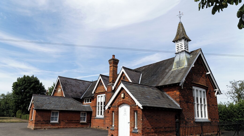 School (originally a Board School) on Crow Street at Henham, in Essex, England . Software: RAW file lens-corrected, optimized and converted to JPEG with DxO OpticsPro 10 Elite, and likely further optimized and/or cropped and/or spun with Adobe Photoshop CS2.